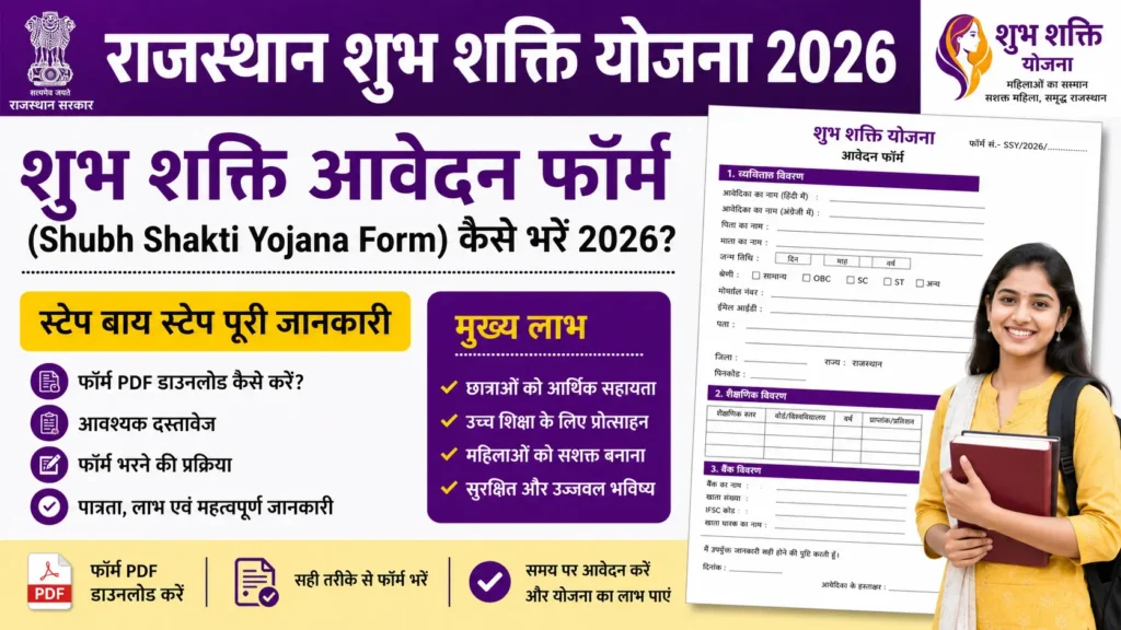 Rajasthan शुभ शक्ति आवेदन फॉर्म (Shubh Shakti Yojana form) कैसे भरें 2026? | Form PDF Download, Documents, Process