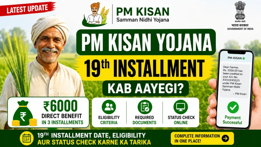 PM Kisan Yojana: 19th Installment Kab Aayegi, Eligibility aur Status Check Karne Ka Tarika
